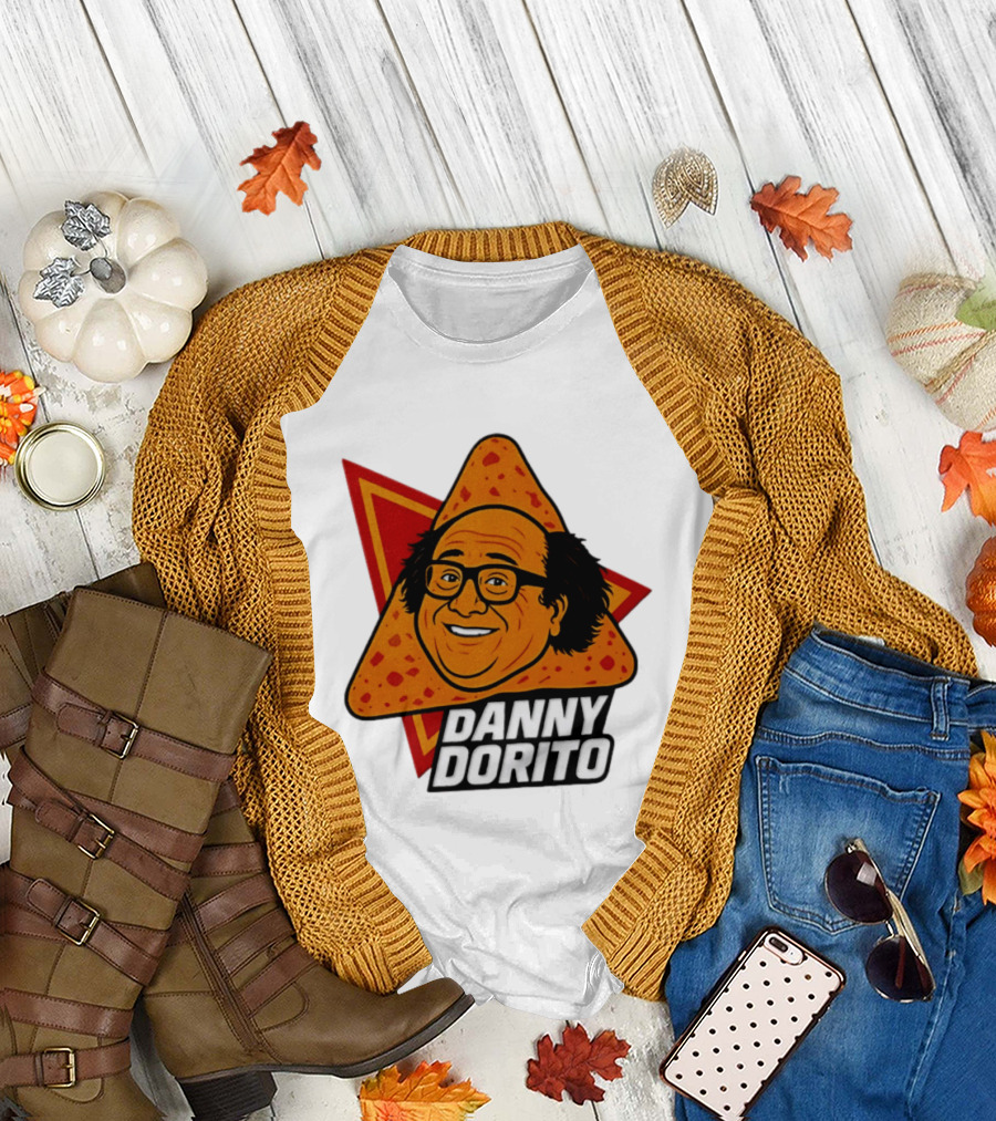 Danny Dorito Crunchy Snack Pun With Iconic Triangular Chip T-Shirt