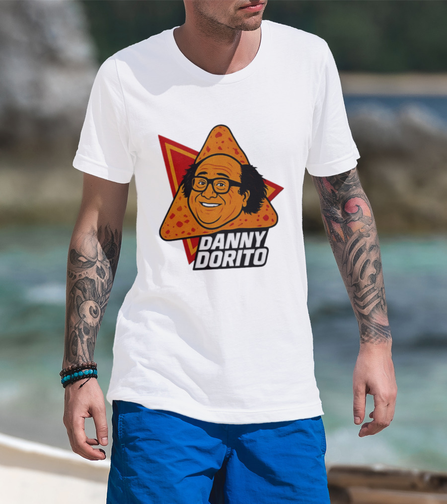 Danny Dorito Crunchy Snack Pun With Iconic Triangular Chip T-Shirt