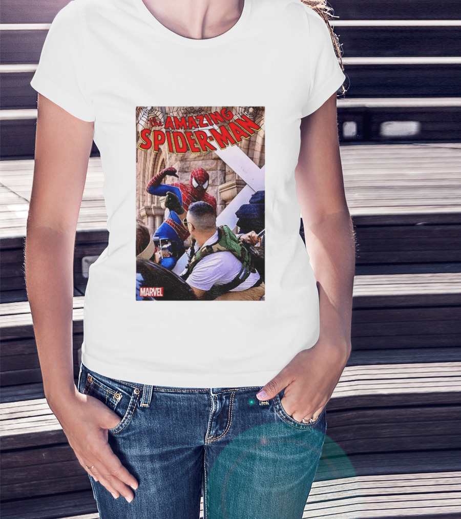 The Amazing Spider Man Marvel Comic Scene T-Shirt