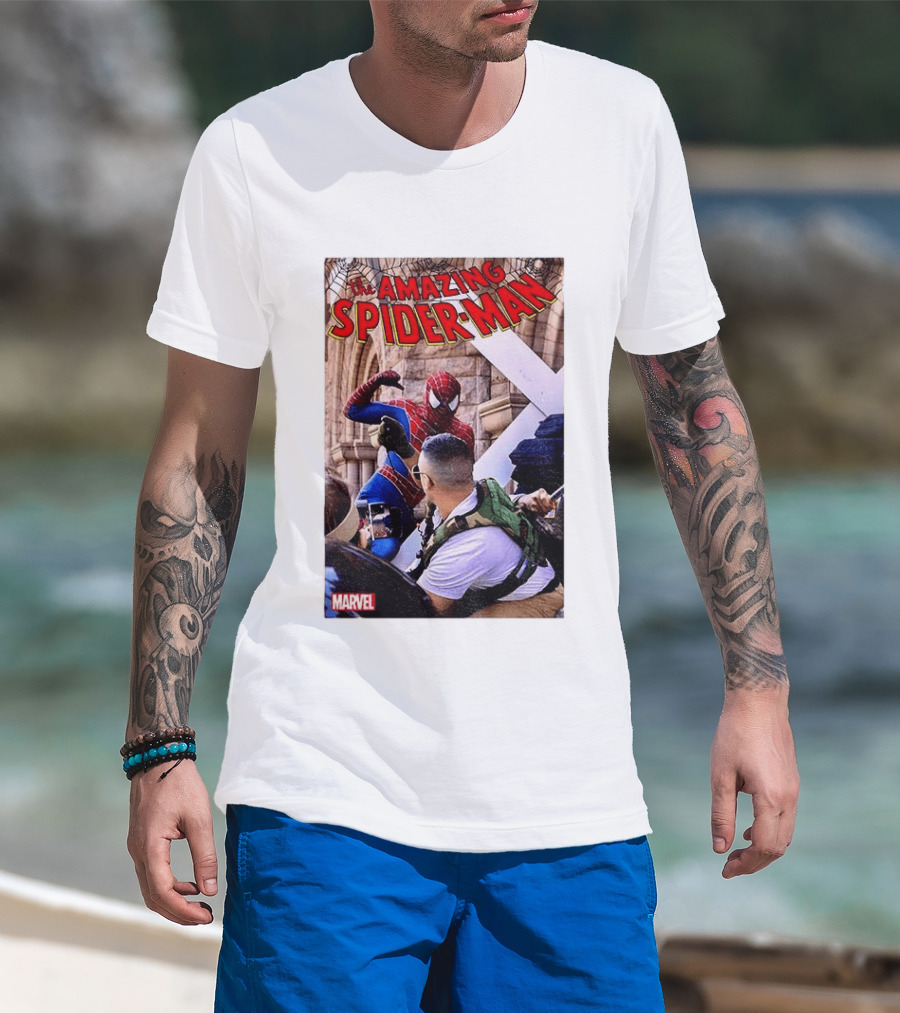 The Amazing Spider Man Marvel Comic Scene T-Shirt