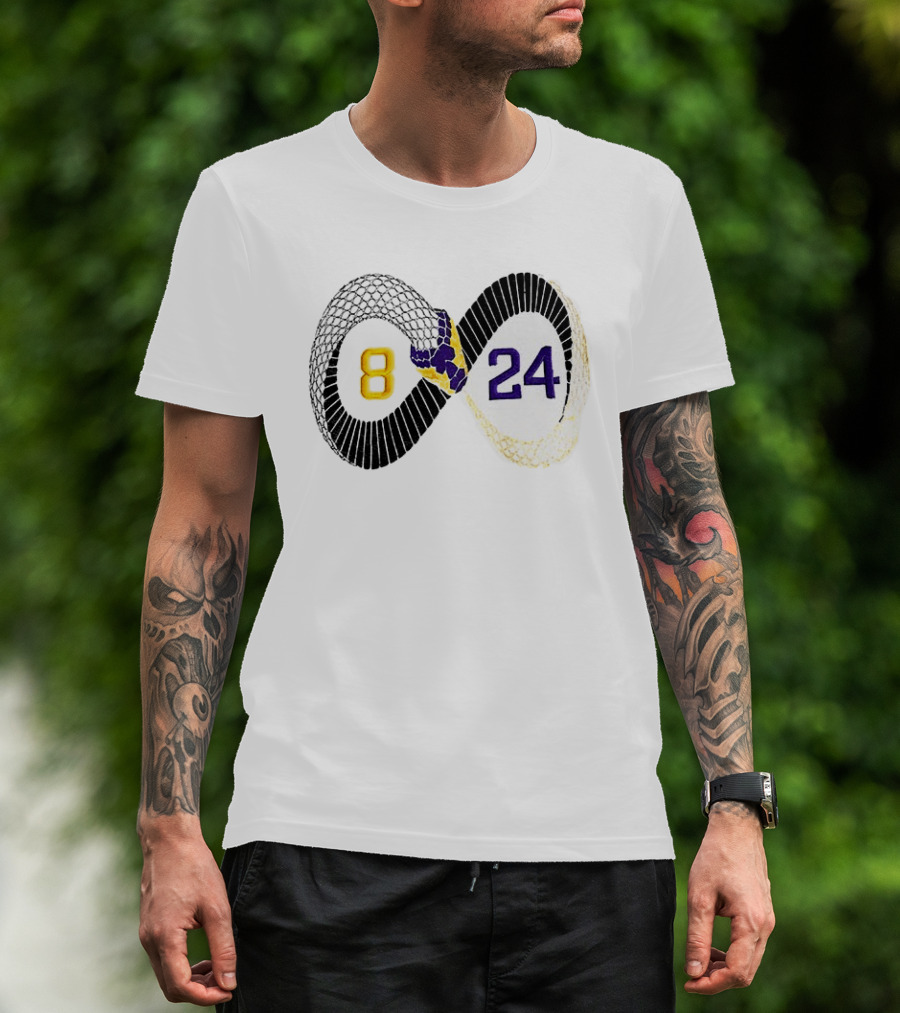 Mamba 8 24 Infinity Kobe Bryant Lakers Basketball Snake Net T-Shirt