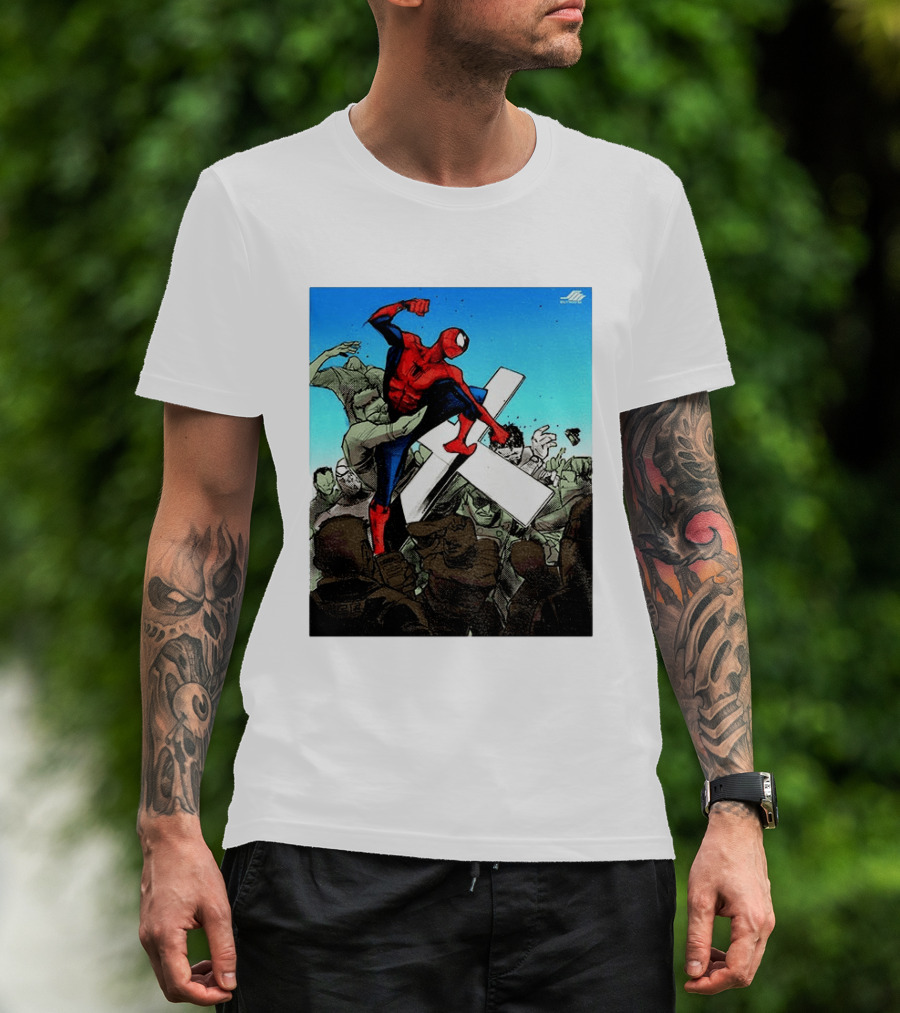 Never Give Up Spider Man Punch Nazis Minnesota Police T-Shirt