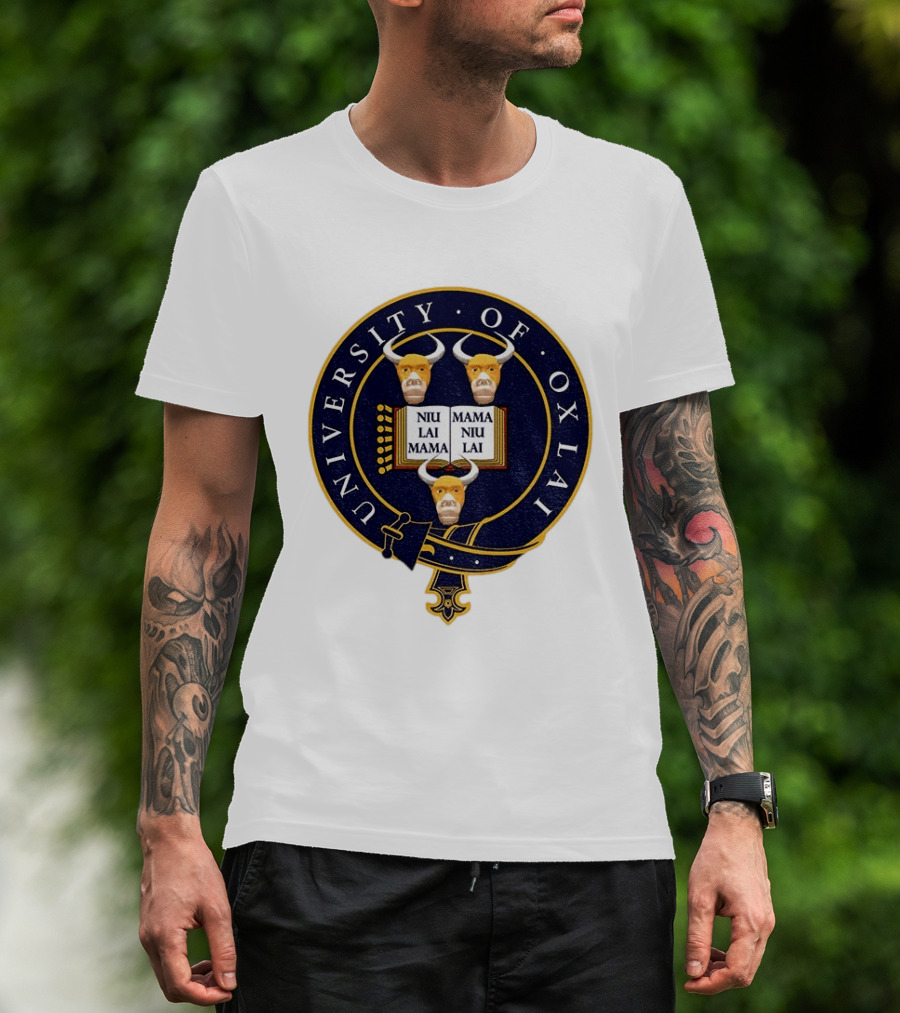 University Of Oxlai Niu Lai Mama Coat Of Arms T-Shirt