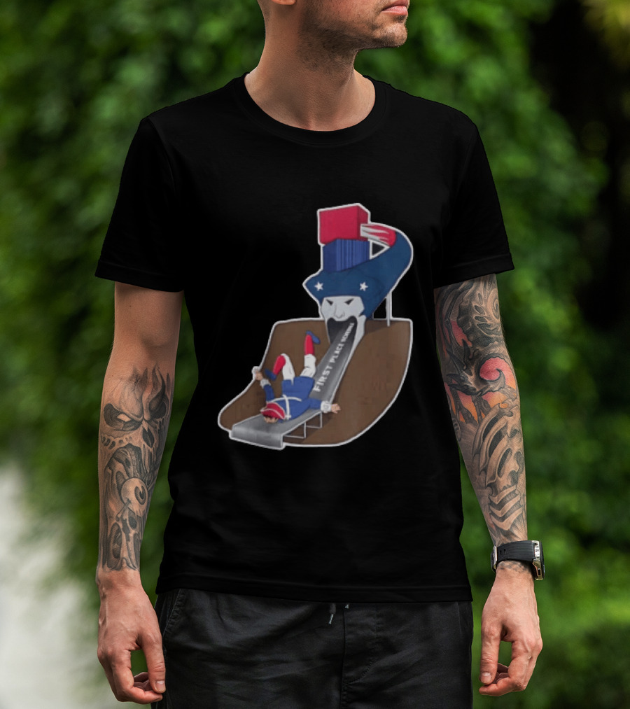 First Place Schedule Patriot Slide Humorous Football Fan Gear T-Shirt