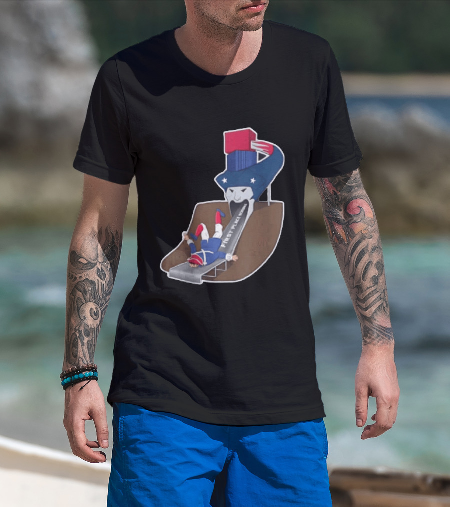 First Place Schedule Patriot Slide Humorous Football Fan Gear T-Shirt