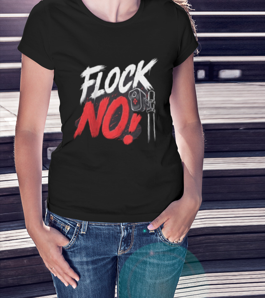 Flock No Surveillance Camera Protest T-Shirt