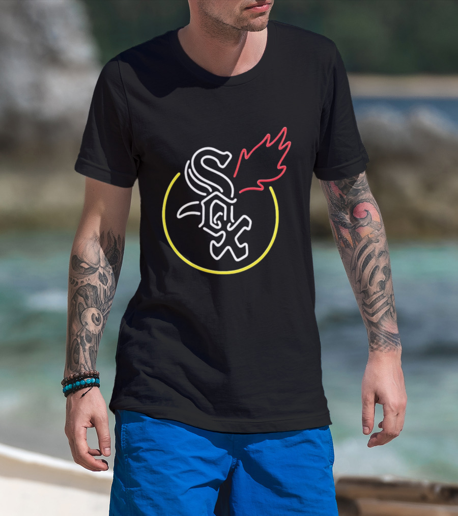 Chicago White Sox Neon Style Flame T-Shirt