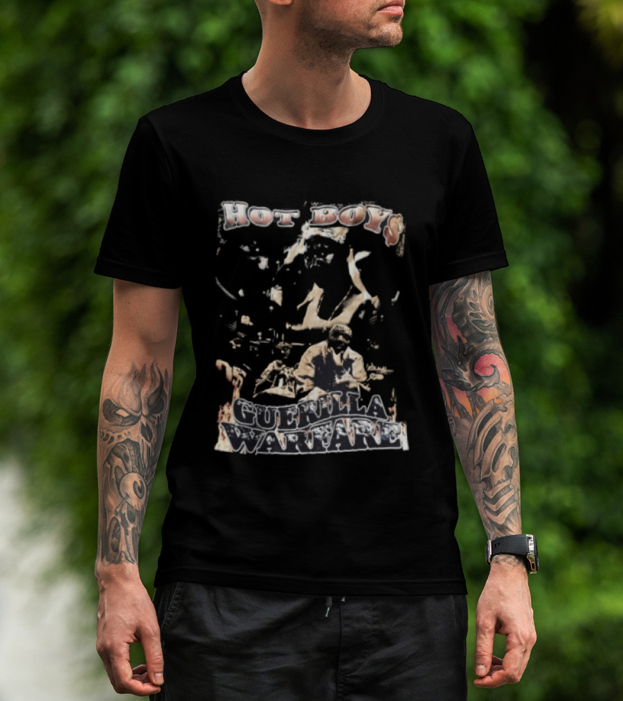 Hot Boys Guerilla Warfare Hip Hop Group Music Nostalgia 90s Album Cover T-Shirt