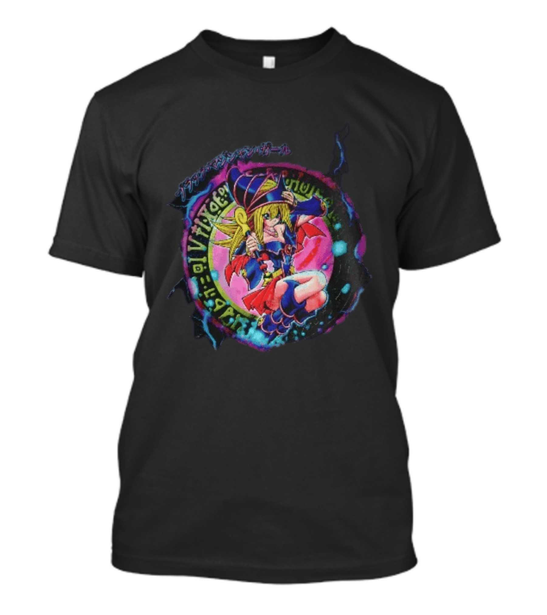 Dark Magician Girl Anime Spellcaster Magic Circle Wand T-Shirt