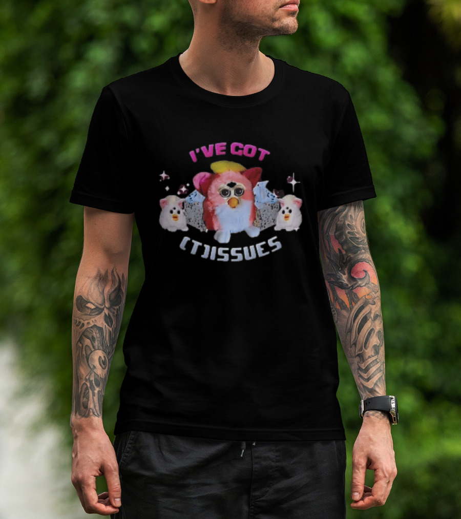I've Got Issues Pink Furby Between Tissue Boxes Baby Furbies T-Shirt