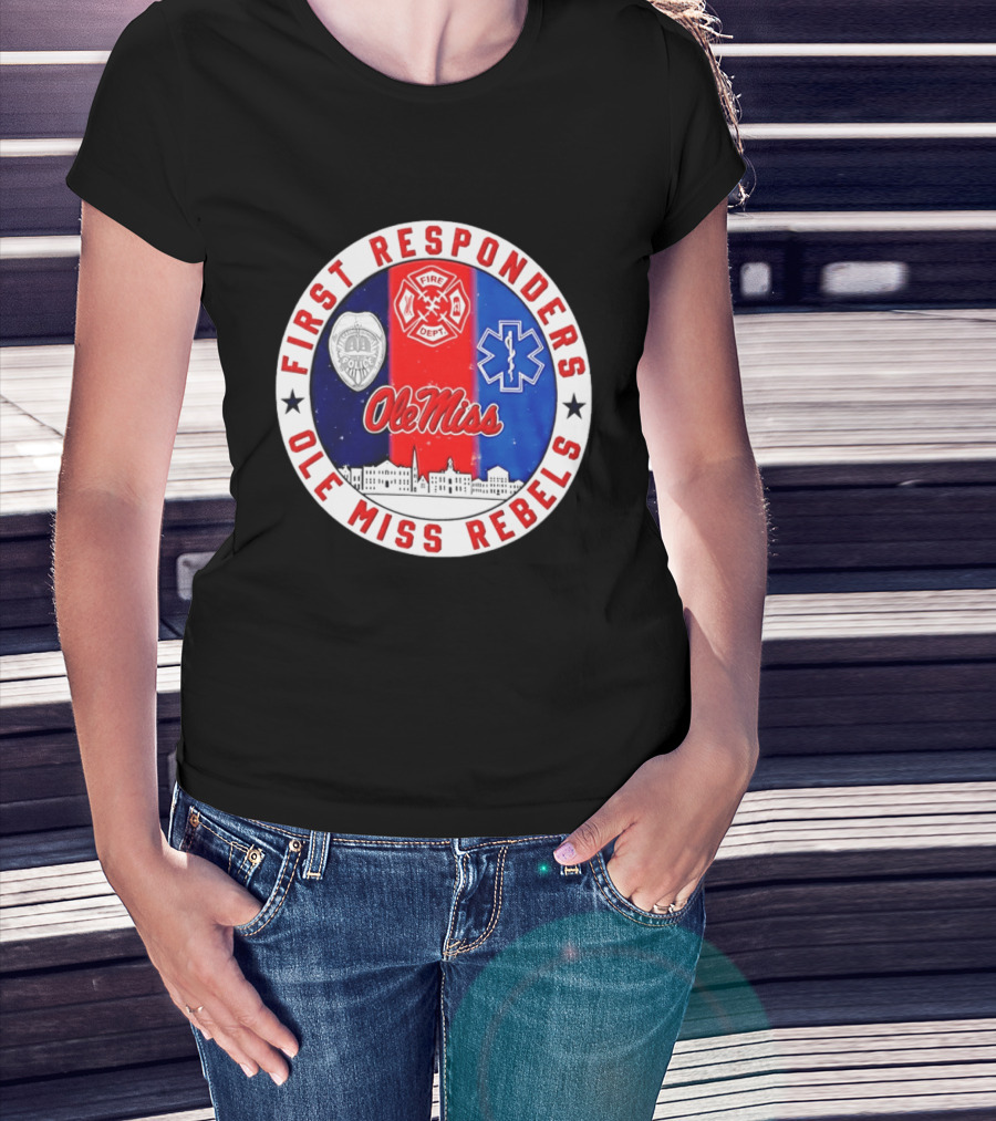 Ole Miss Rebels First Responders Police Fire Dept EMS 2026 T-Shirt