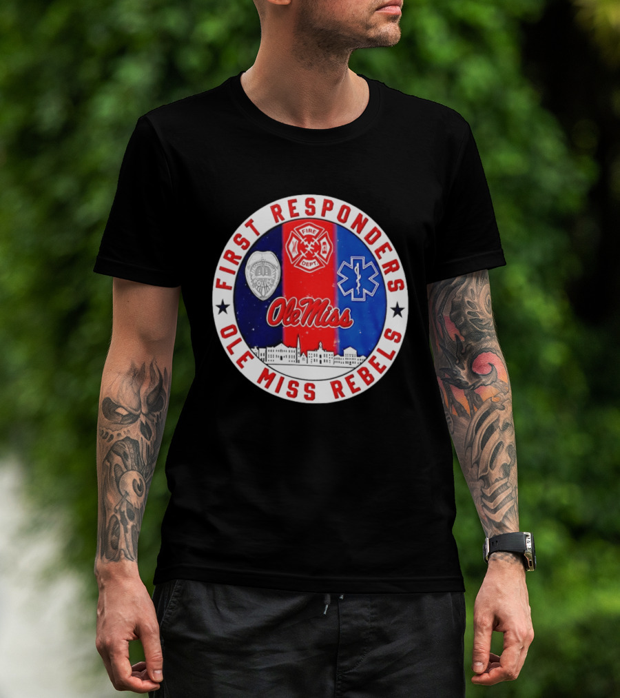 Ole Miss Rebels First Responders Police Fire Dept EMS 2026 T-Shirt