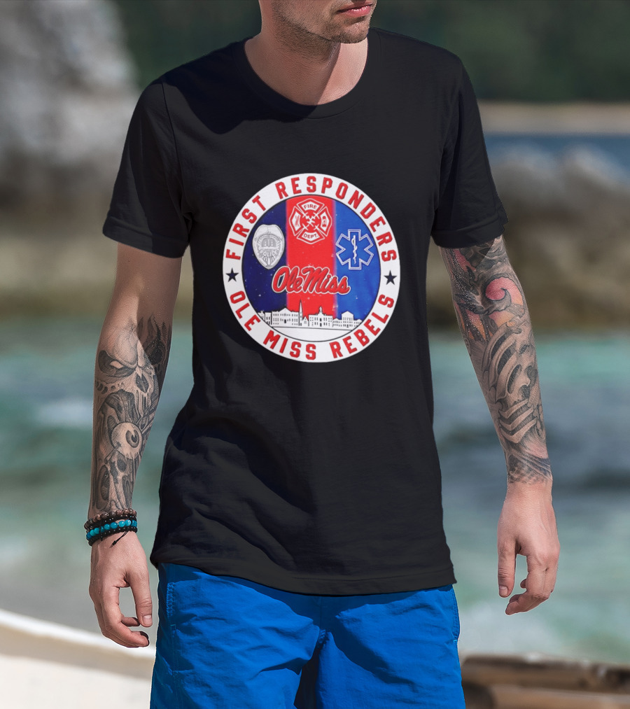 Ole Miss Rebels First Responders Police Fire Dept EMS 2026 T-Shirt