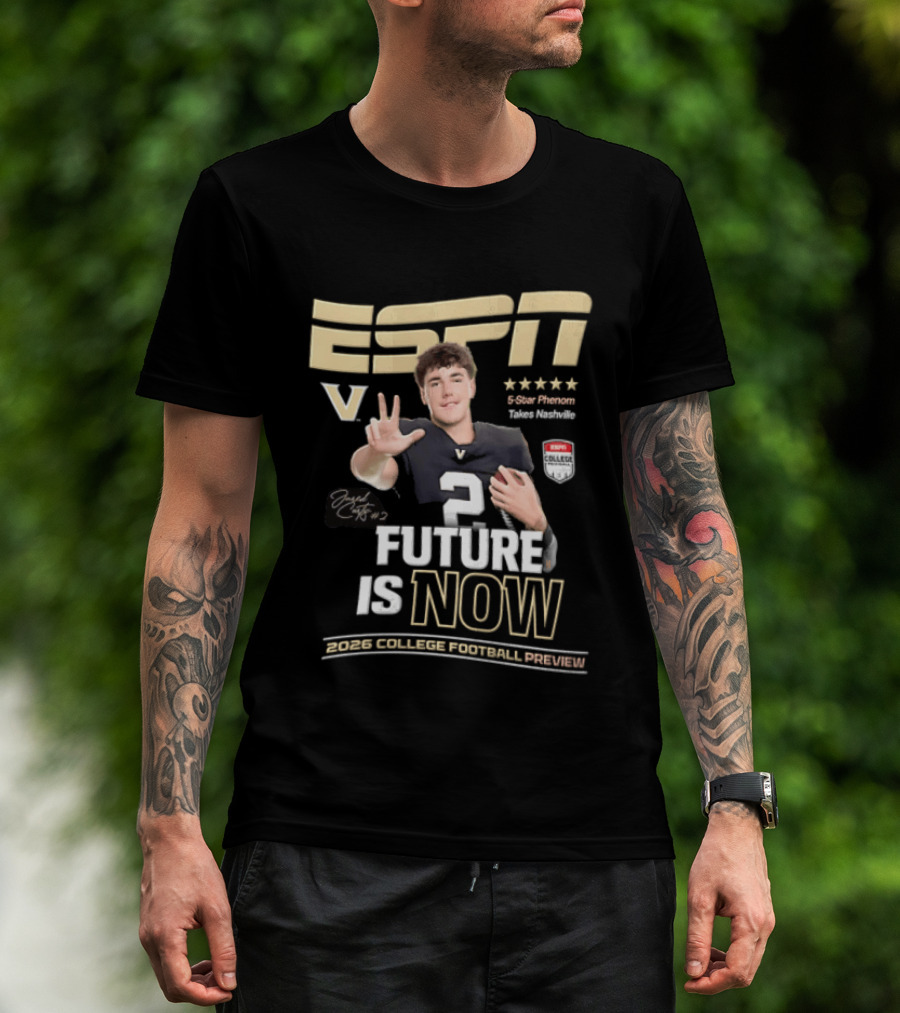 ESPN Future Is Now Jared Curtis 2026 Elite Five Star Junior College Football Program T-Shirt