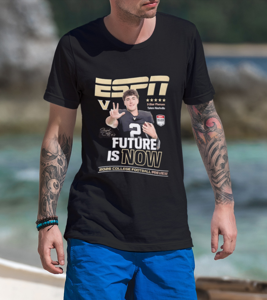 ESPN Future Is Now Jared Curtis 2026 Elite Five Star Junior College Football Program T-Shirt