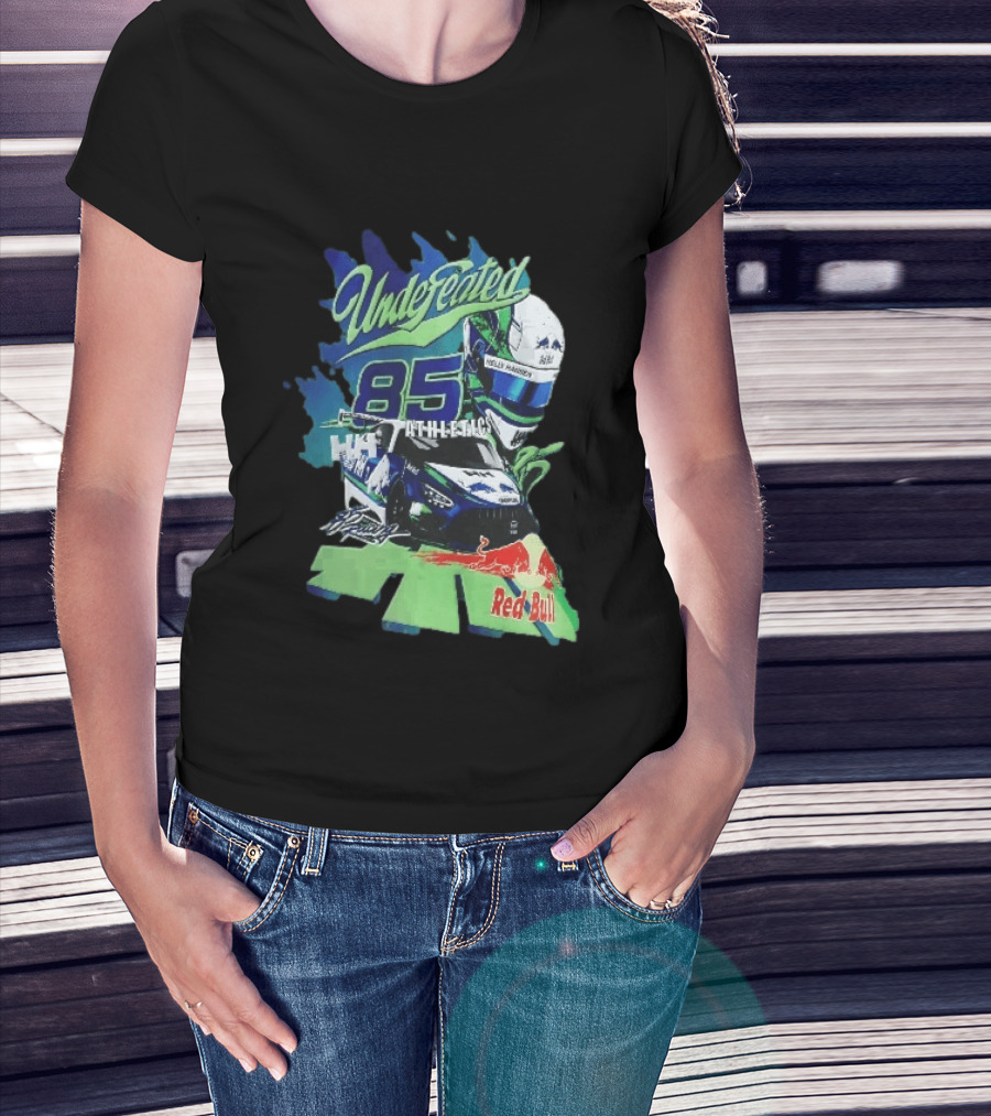Undefeated 85 Athletics Red Bull Helly Hansen Race Car Helmet Splashes T-Shirt