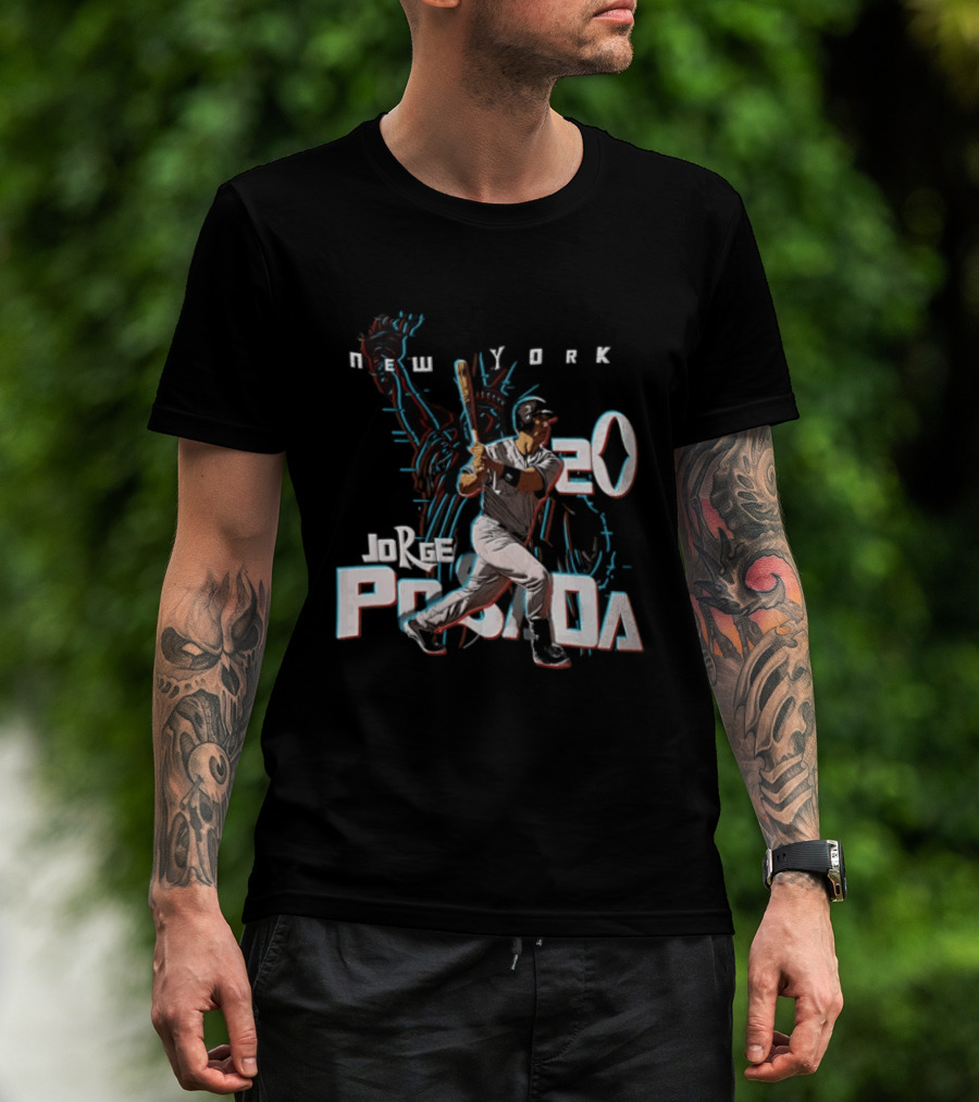 Jorge Posada New York Baseball 3D 20 Yankees T-Shirt