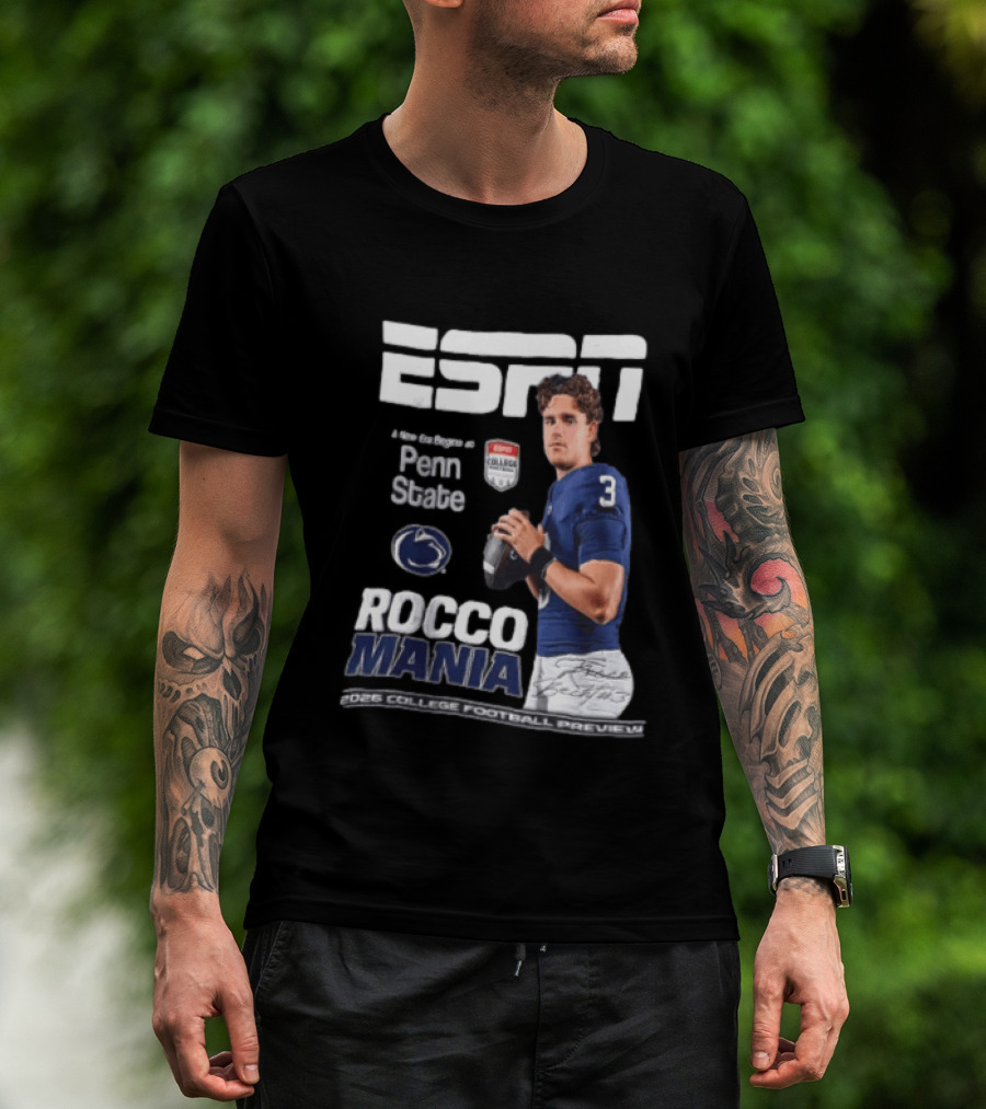 ESPN Exclusive Rocco Mania Penn State College Football Preview 2026 T-Shirt