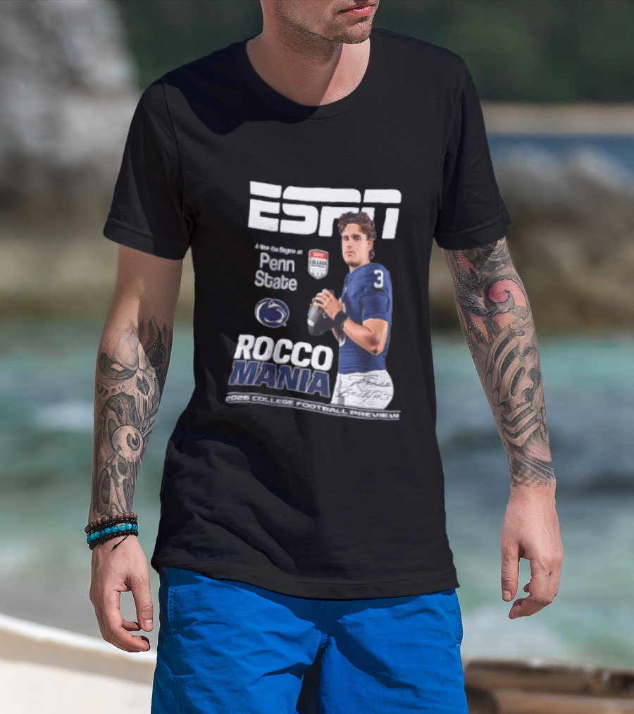 ESPN Exclusive Rocco Mania Penn State College Football Preview 2026 T-Shirt