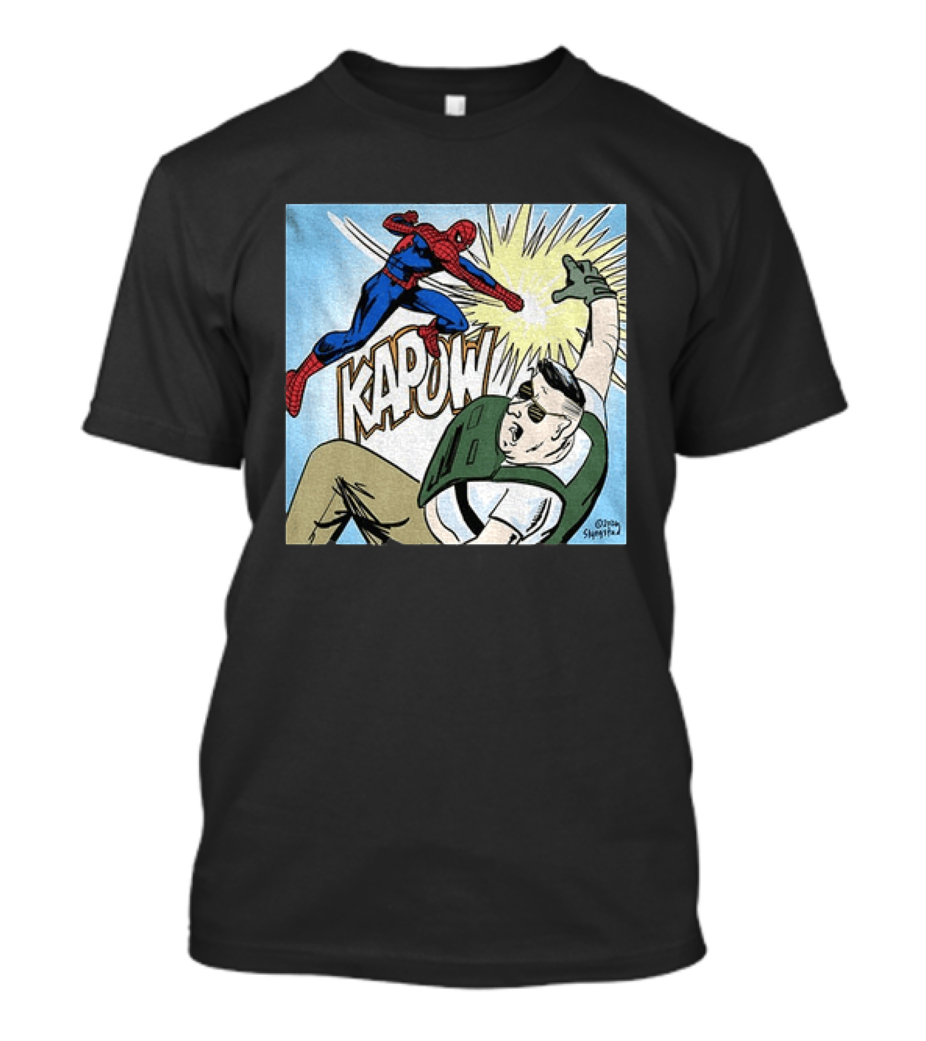 Spider Man Kapow Punch Action Jake Lang Amigo Da Militancia T-Shirt
