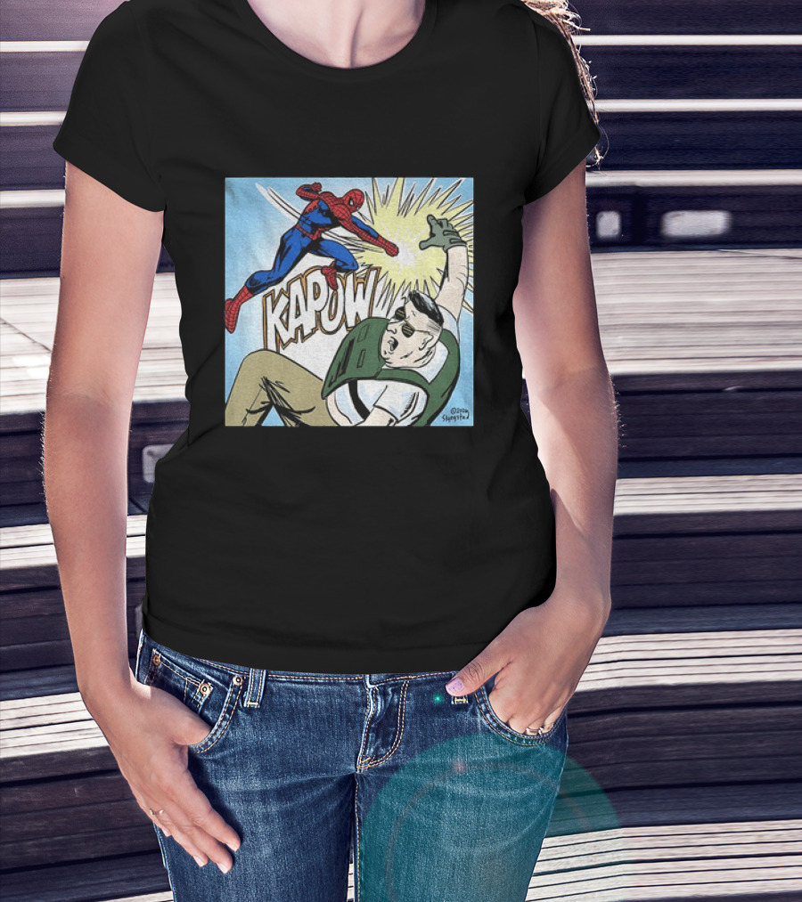 Spider Man Kapow Punch Action Jake Lang Amigo Da Militancia T-Shirt