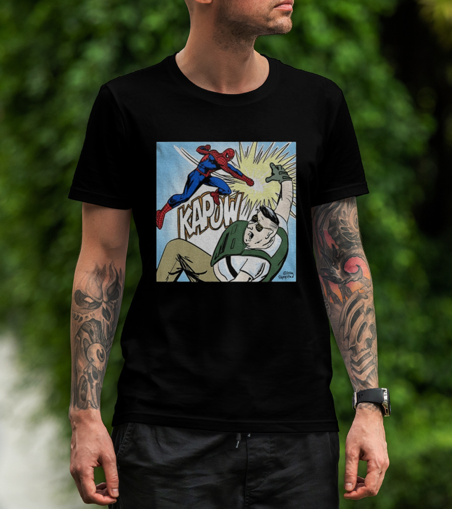 Spider Man Kapow Punch Action Jake Lang Amigo Da Militancia T-Shirt