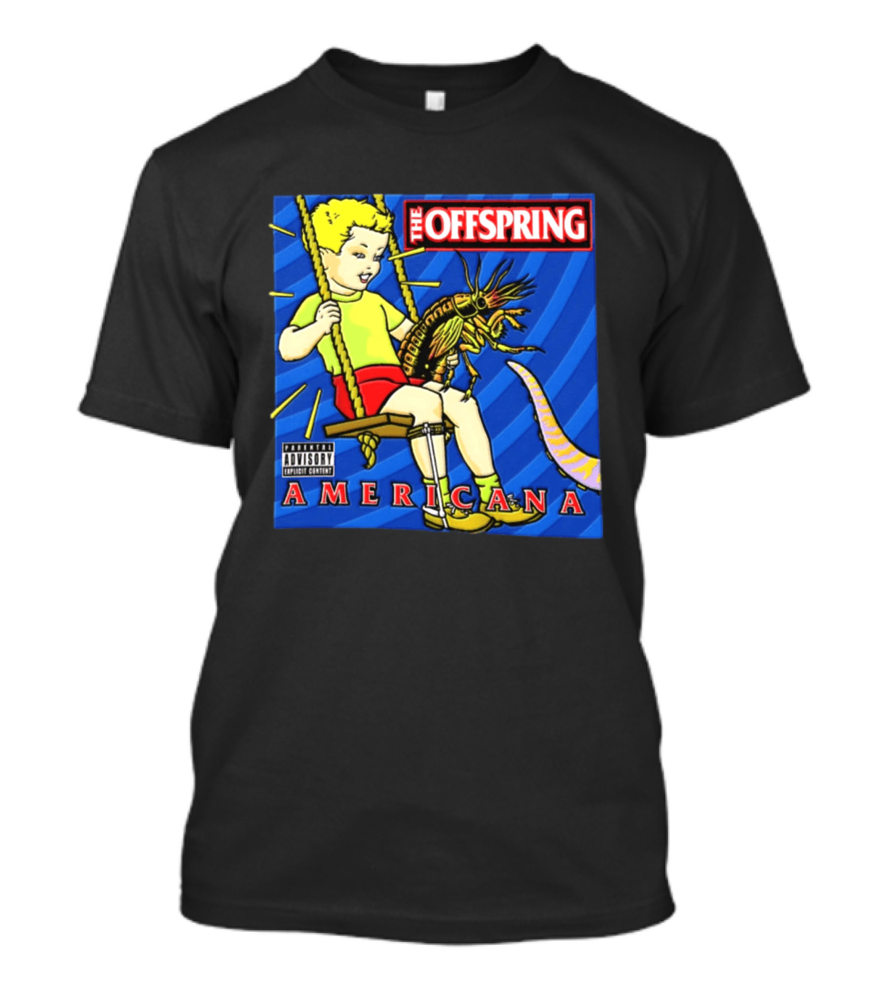 The Offspring Americana Album Cover Kid Holding Lobster Tentacle Explicit Content T-Shirt