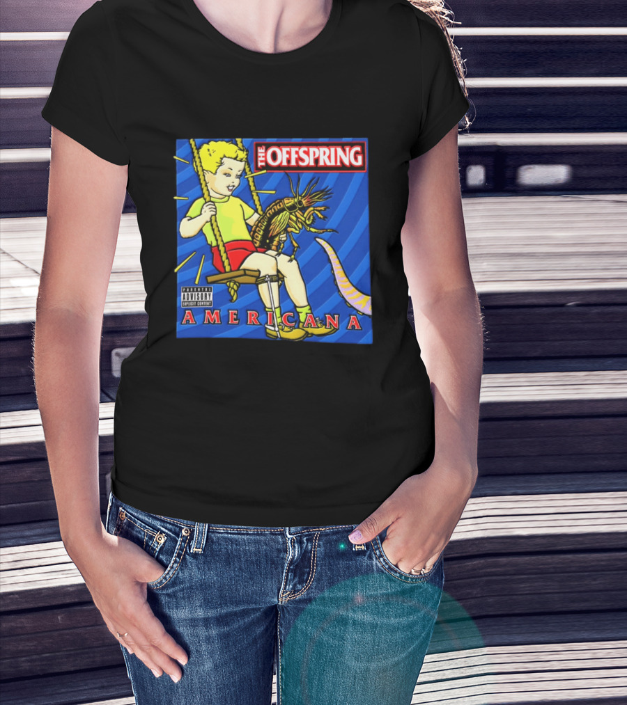 The Offspring Americana Album Cover Kid Holding Lobster Tentacle Explicit Content T-Shirt