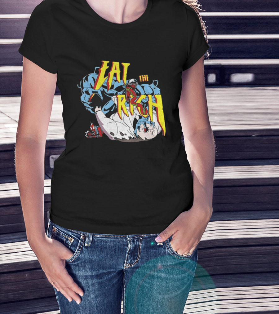 Venom Spider Man Eat The Rich Wilson Fisk Punch Nazi Police Marvel T-Shirt