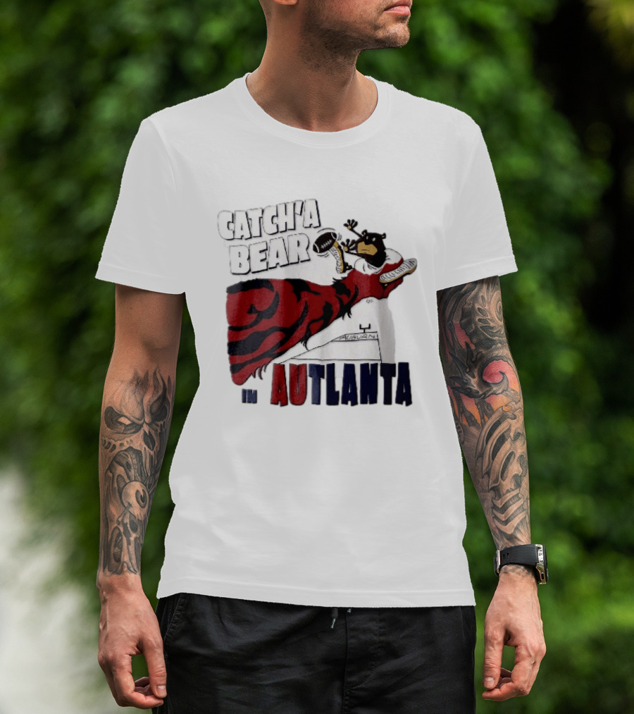 Catch A Bear Auburn Tigers Autlanta Football Cartoon T-Shirt
