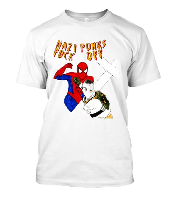 Nazi Punks Fuck Off Spider Man Punching T-Shirt