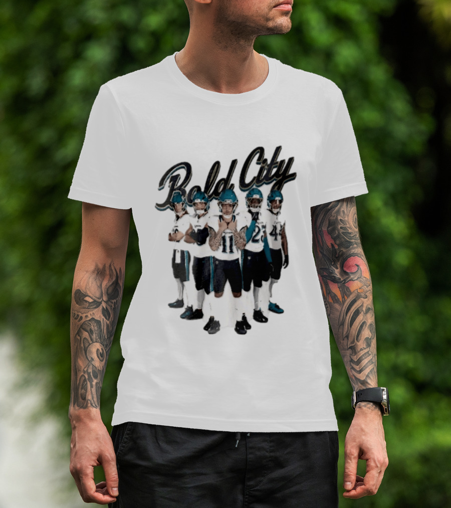 Bold City Jacksonville Jaguars Five Players Collage T-Shirt
