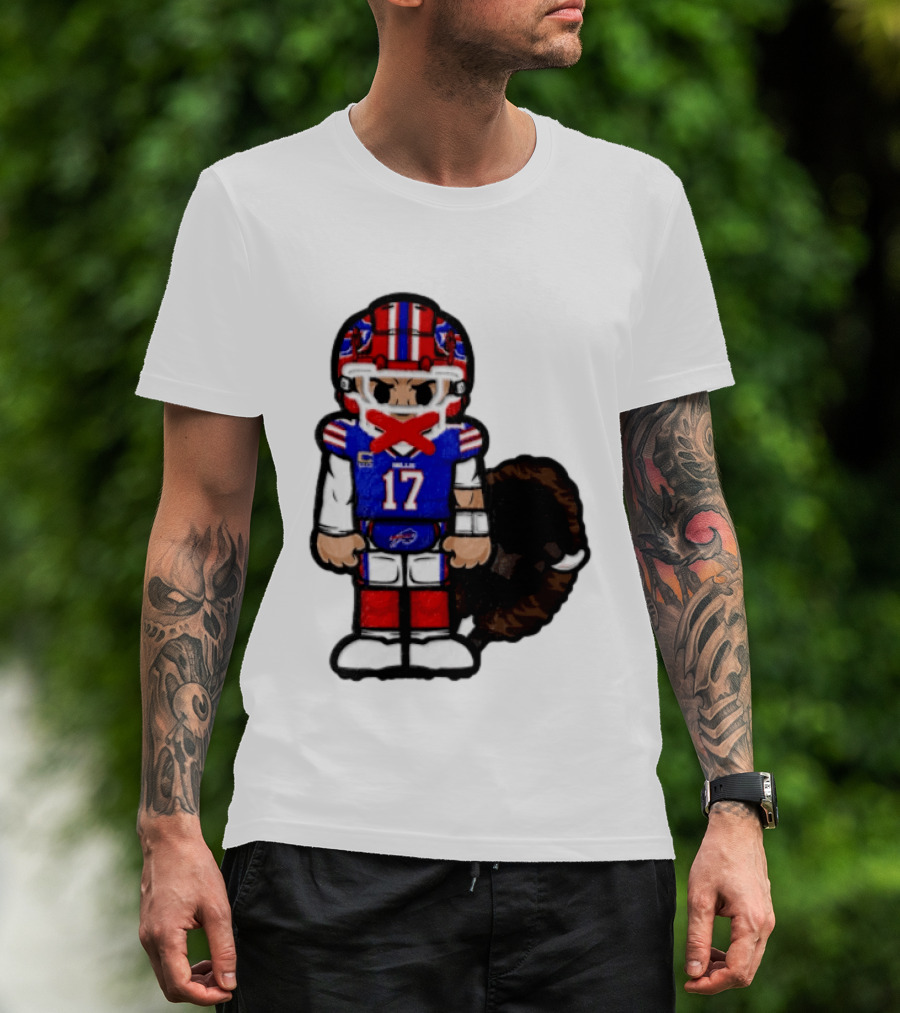 Josh Allen Buffalo Bills 17 Chibi Football 2026 T-Shirt