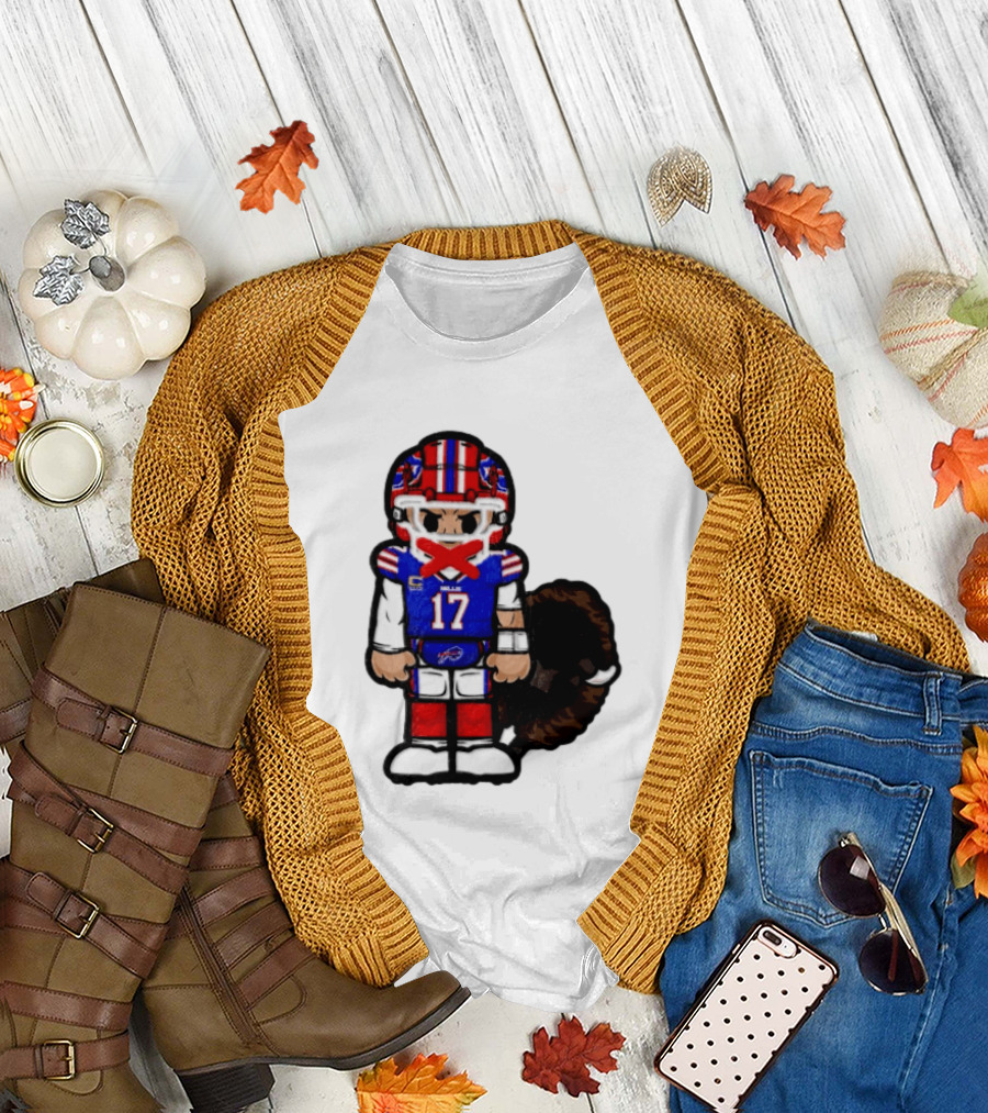 Josh Allen Buffalo Bills 17 Chibi Football 2026 T-Shirt