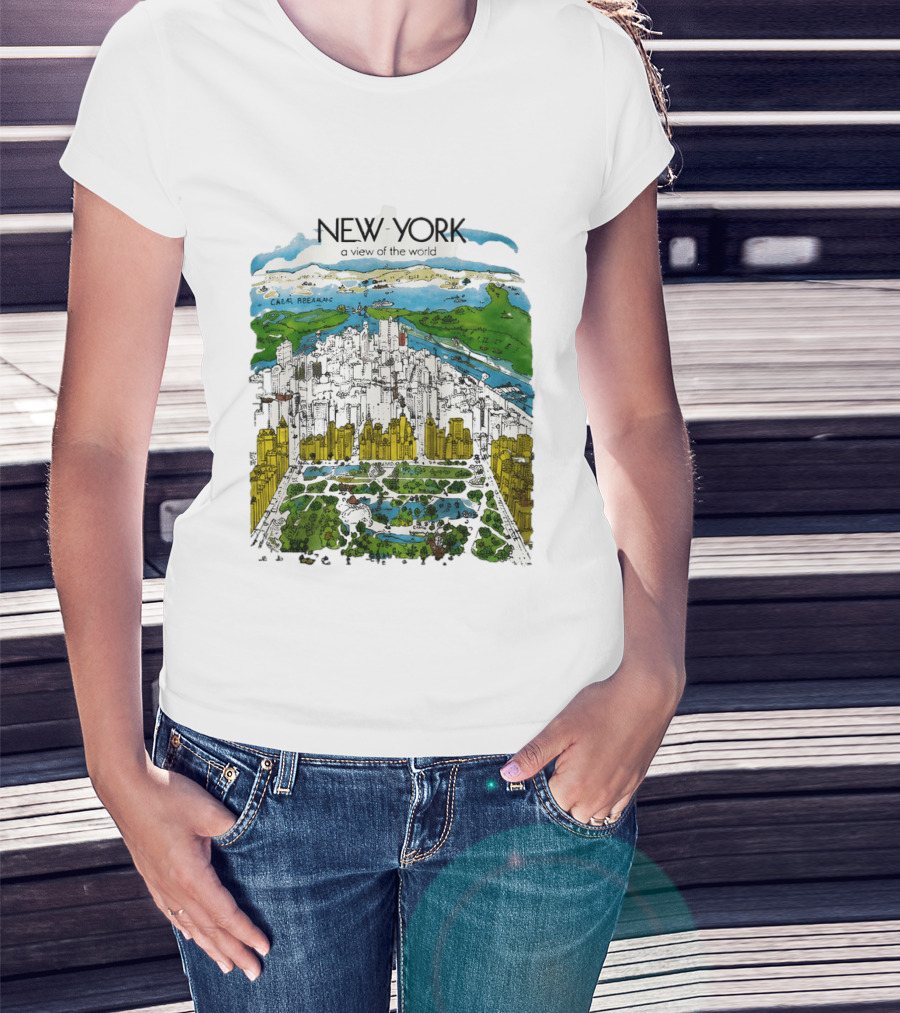New York A View Of The World Carla Safernac T-Shirt
