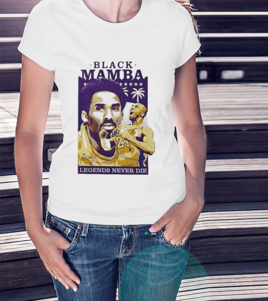 Kobe Bryant Black Mamba Legends Never Die Los Angeles Lakers 24 NBA Basketball T-Shirt