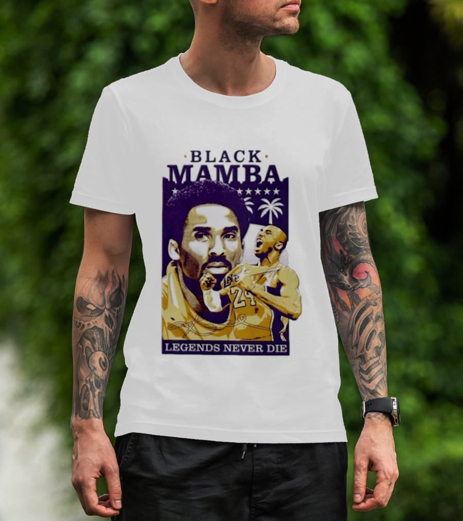 Kobe Bryant Black Mamba Legends Never Die Los Angeles Lakers 24 NBA Basketball T-Shirt