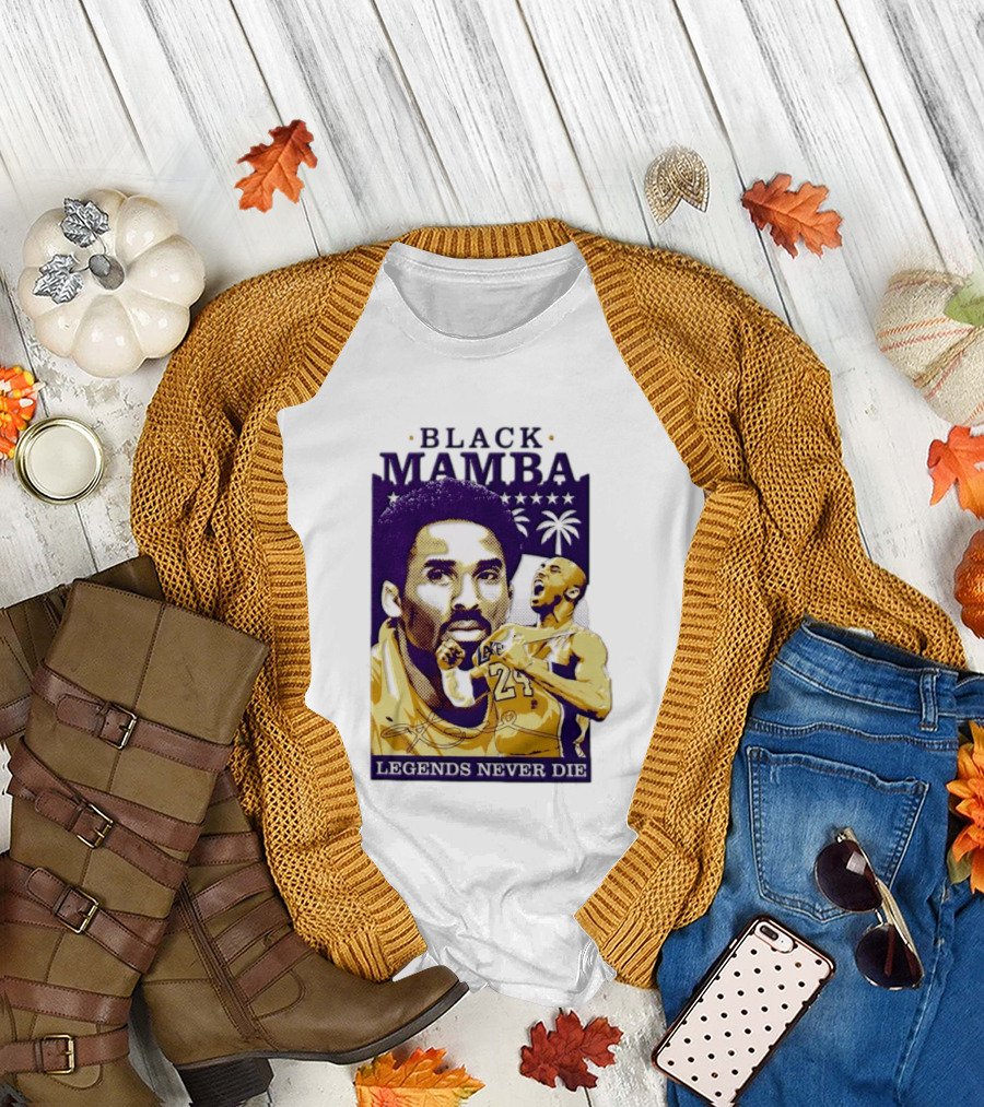 Kobe Bryant Black Mamba Legends Never Die Los Angeles Lakers 24 NBA Basketball T-Shirt