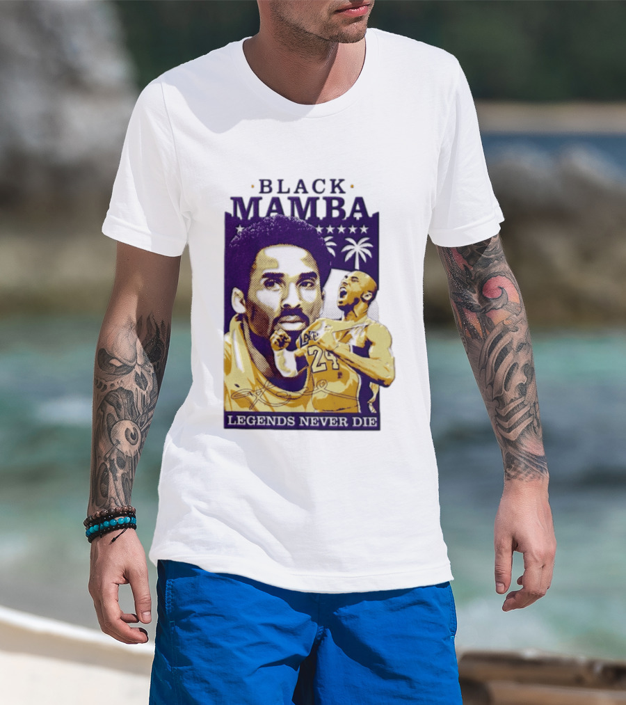 Kobe Bryant Black Mamba Legends Never Die Los Angeles Lakers 24 NBA Basketball T-Shirt
