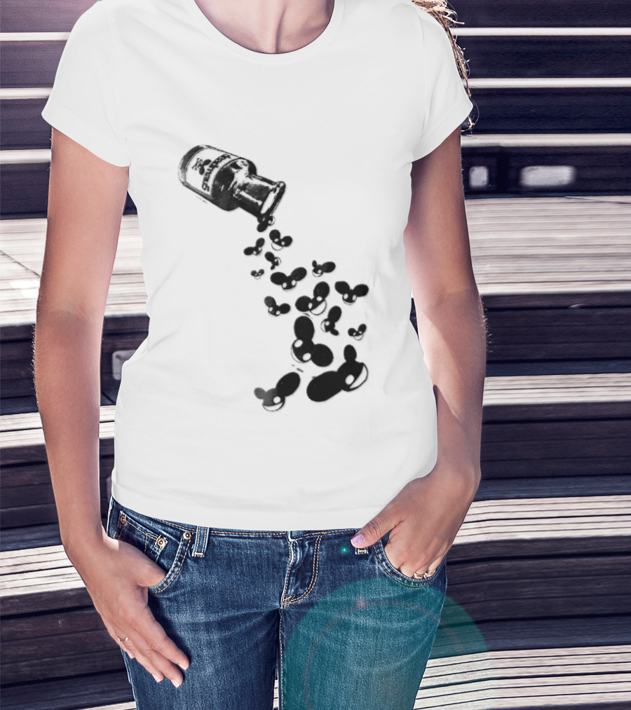 Deadmau5 Tipped Glass Medicine Bottle Mouse Head Spill T-Shirt