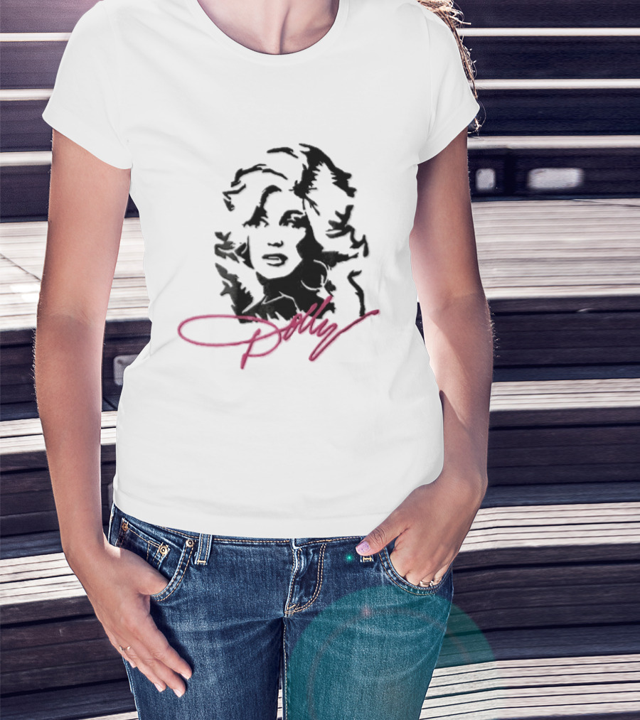 Dolly Parton Iconic Pink Signature T-Shirt