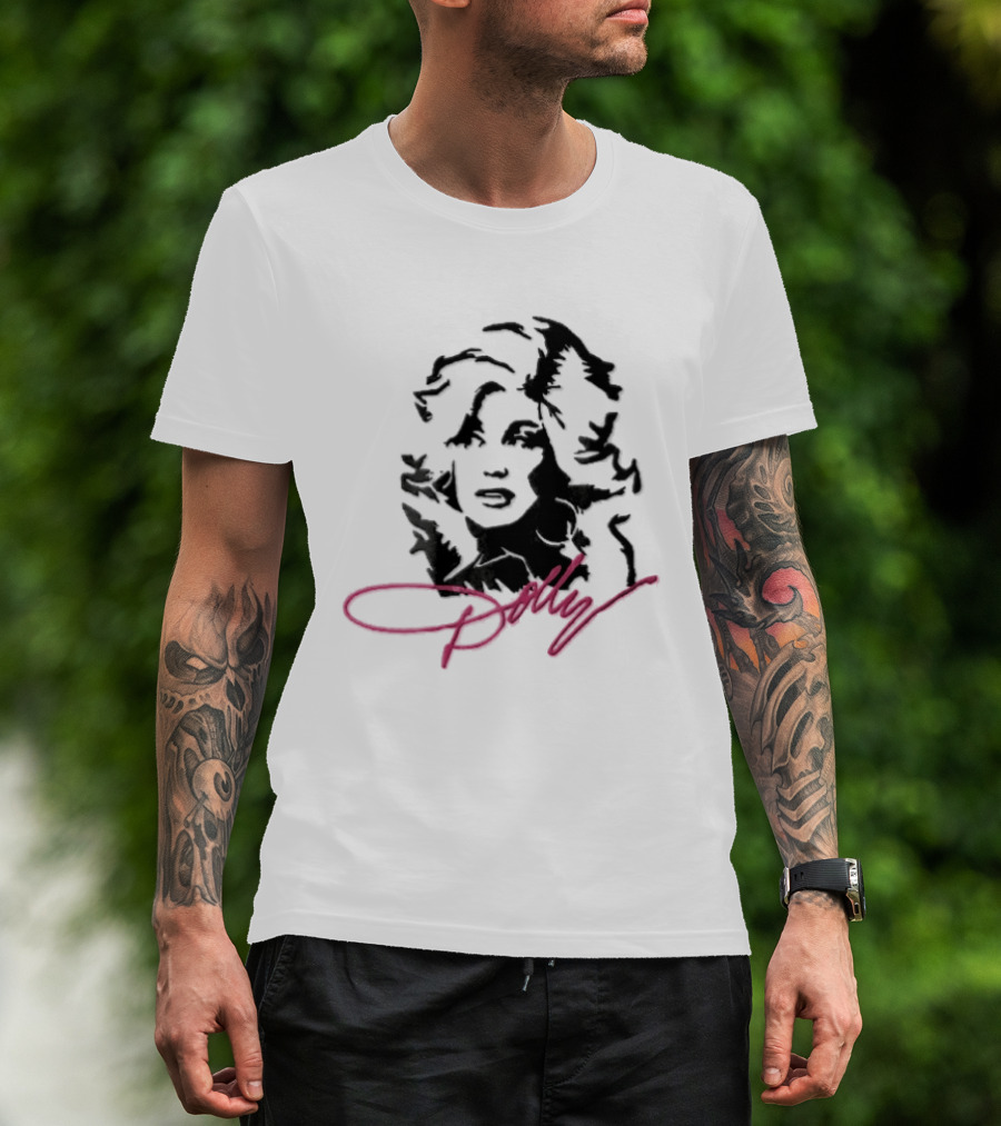 Dolly Parton Iconic Pink Signature T-Shirt