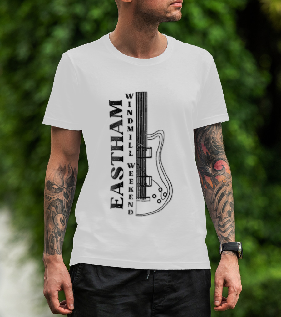 Eastham Windmill Weekend Distressed Electric Guitar Body T-Shirt