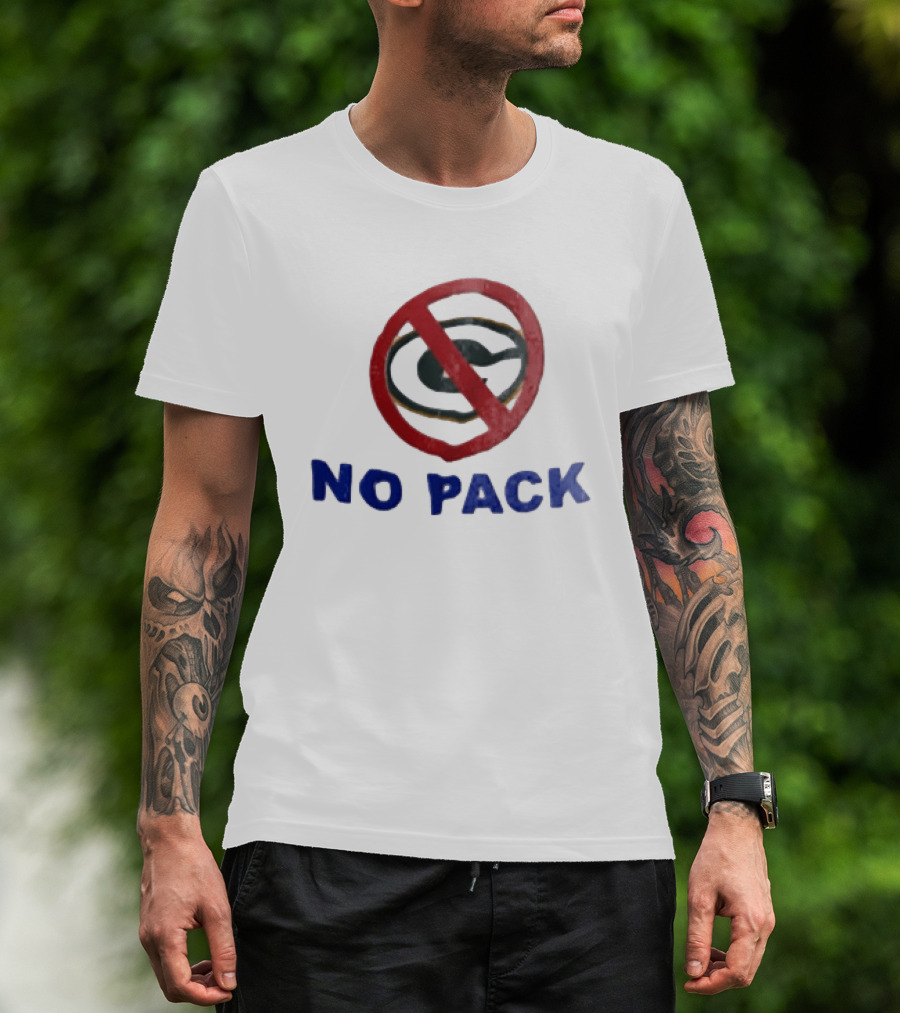No Pack Green Bay Packers Anti Logo NFL Fan T-Shirt