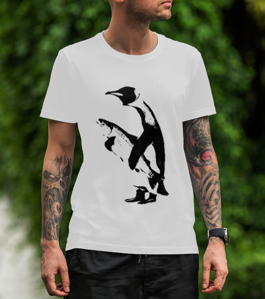 Penguin Holding A Fish T-Shirt