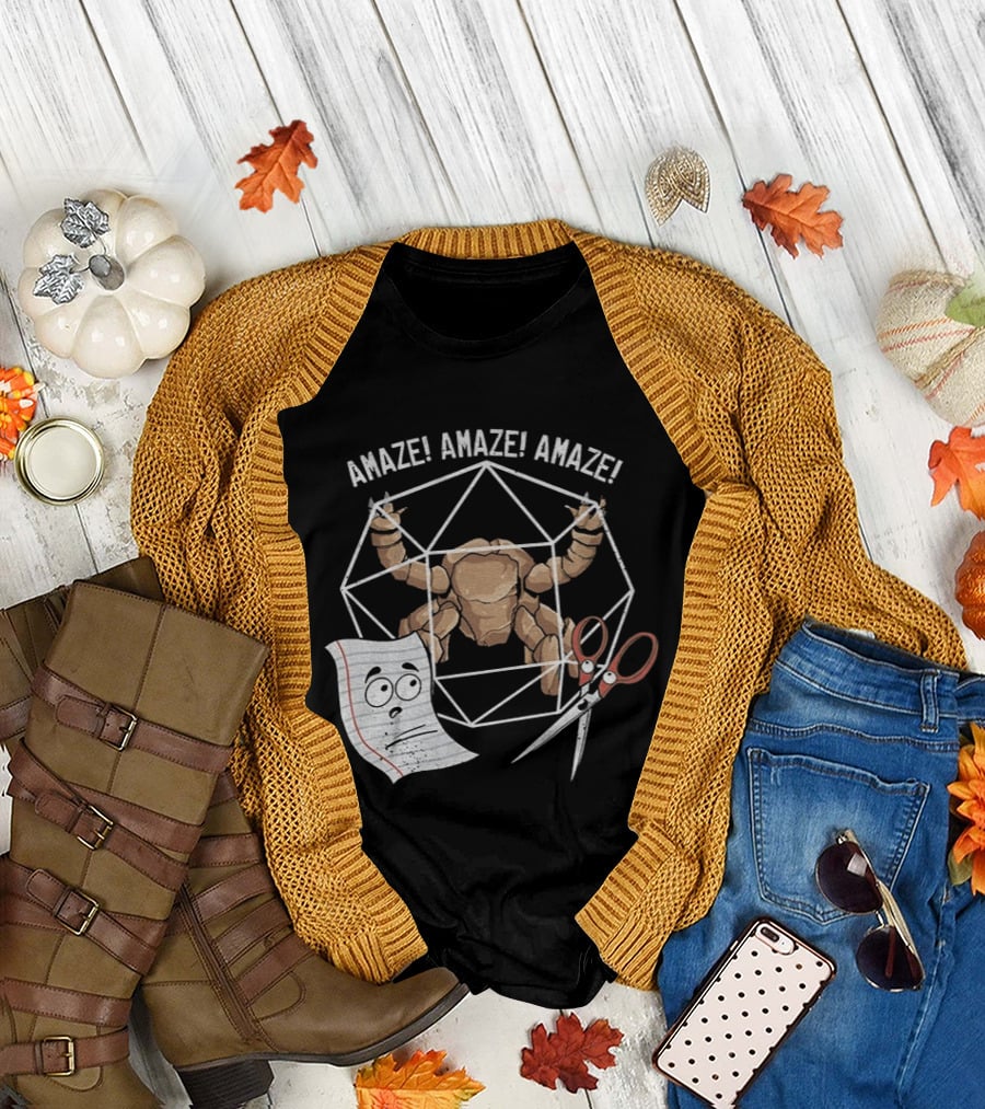 Rocky Paper Scissors Amaze Amaze Amaze Polyhedron Challenge T-Shirt