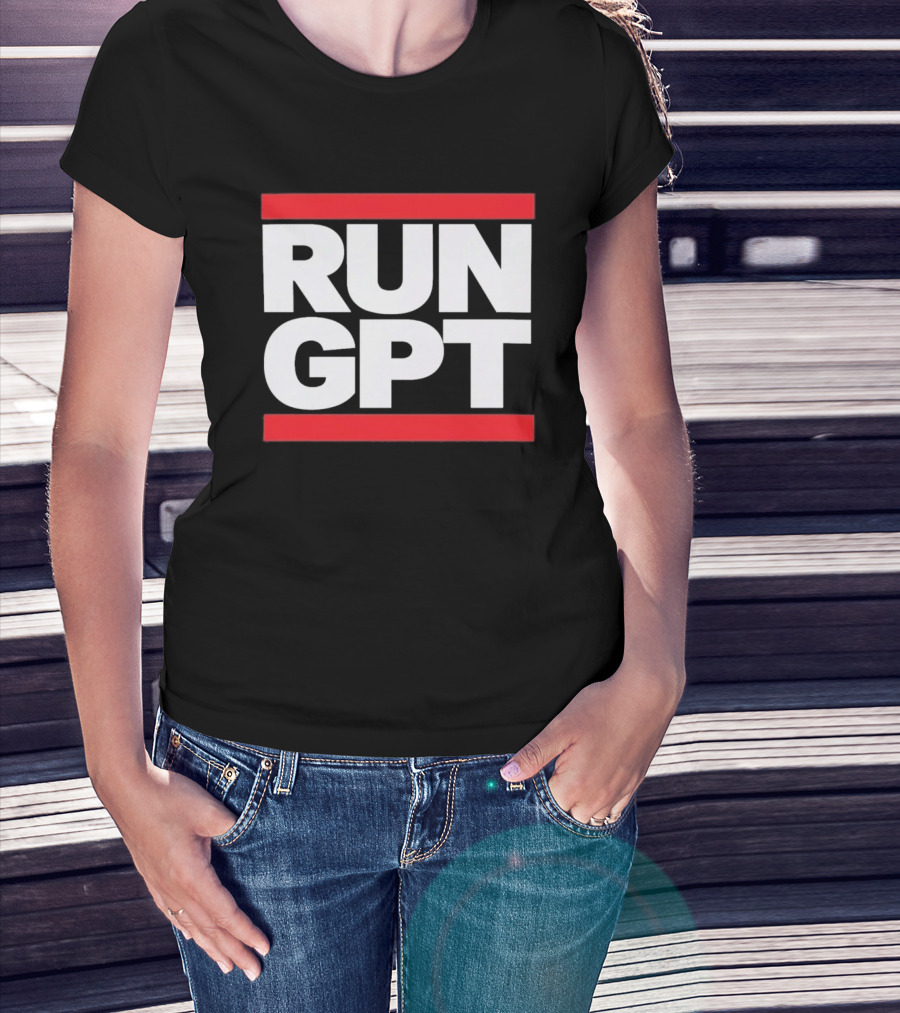 RUN GPT Bold Red White T-Shirt