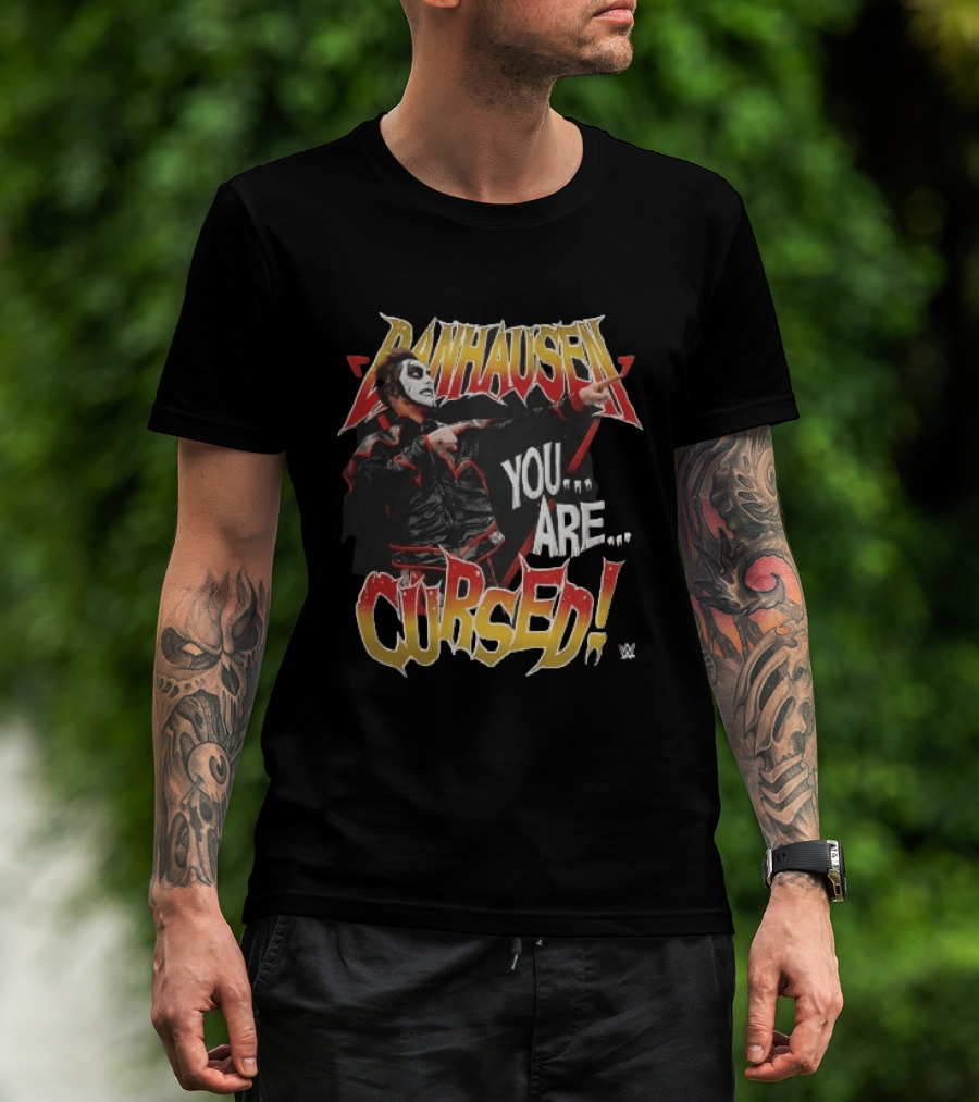 Danhausen Wrestler You Are Cursed Face Paint Pointing Finger WWE T-Shirt