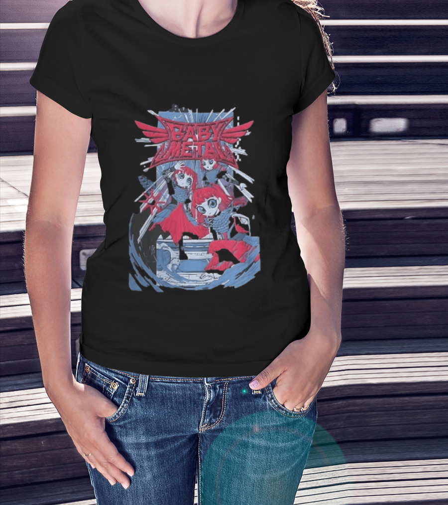 Babymetal Cartoon Redhead Gothic Female Performers Anime T-Shirt
