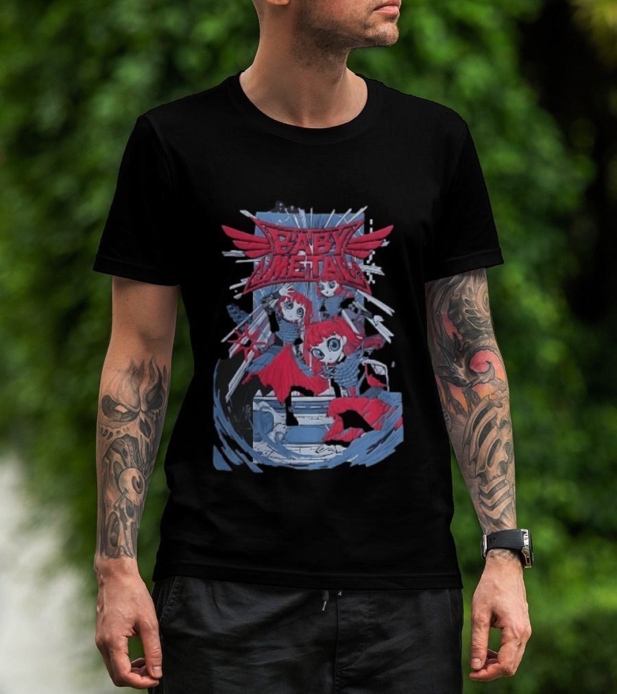 Babymetal Cartoon Redhead Gothic Female Performers Anime T-Shirt